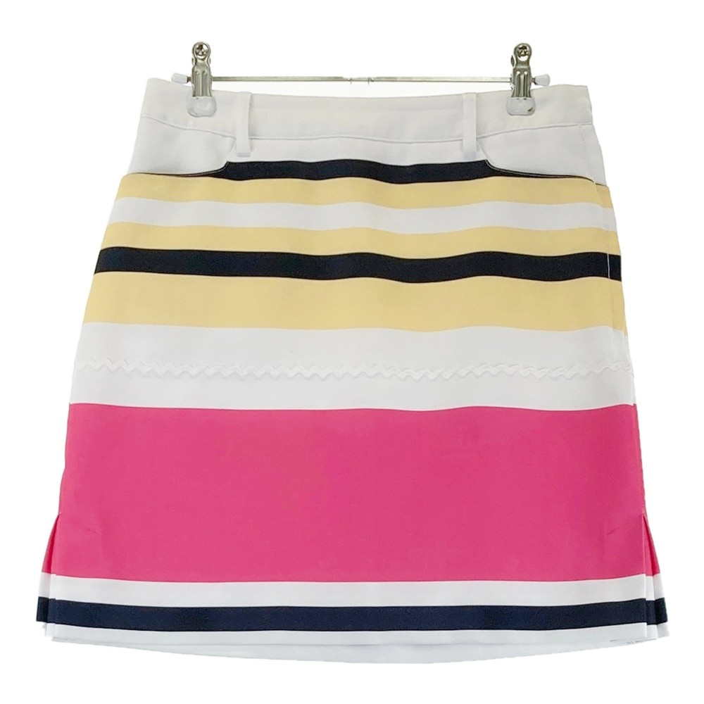 ARCHIVIO アルチビオ 裏地付 スカート マルチカラー ホワイト系 38 【中古】ゴルフウェア レディース