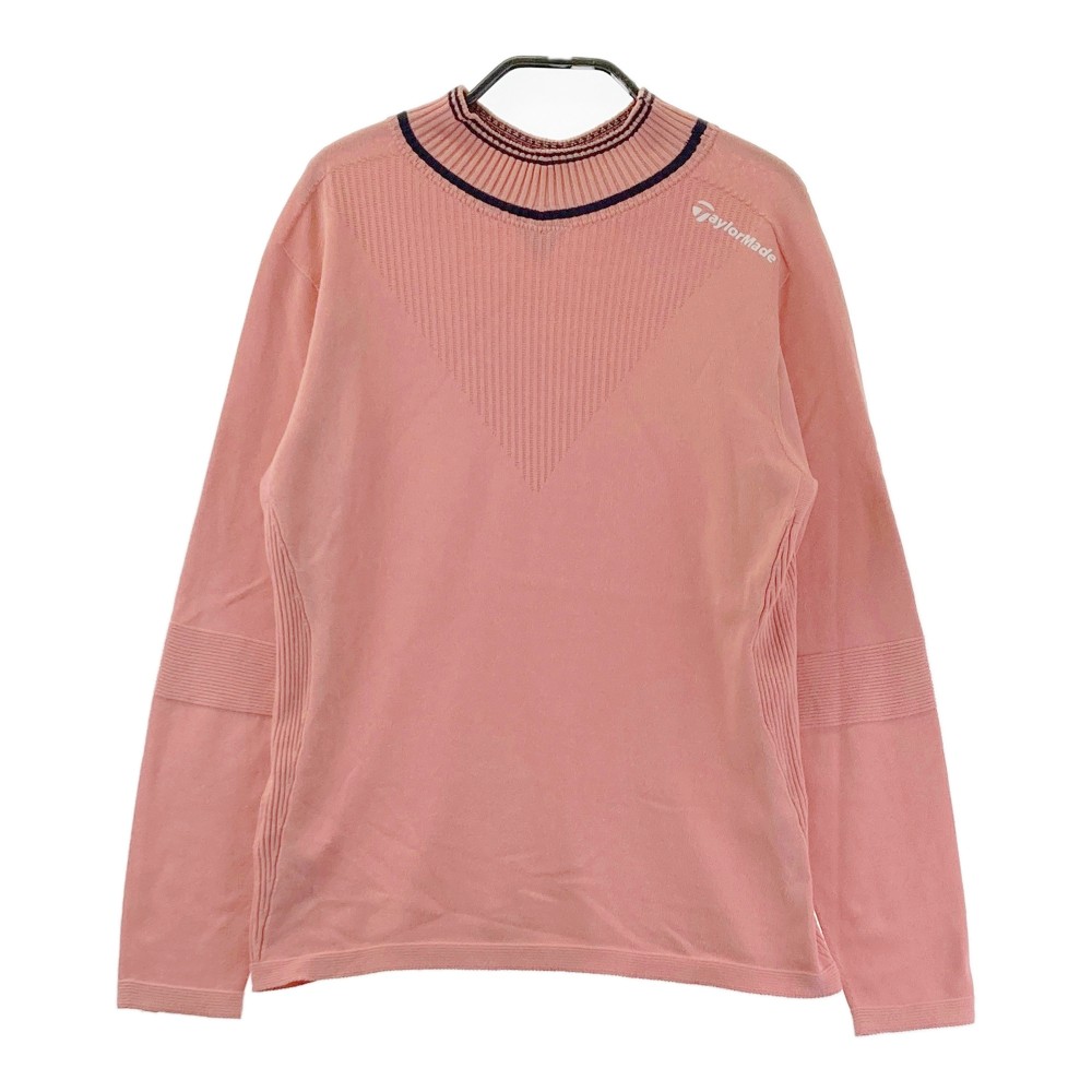 TAYLOR MADE テーラーメイド ハイネック ニットセーター ピンク系 M 【中古】ゴルフウェア レディース