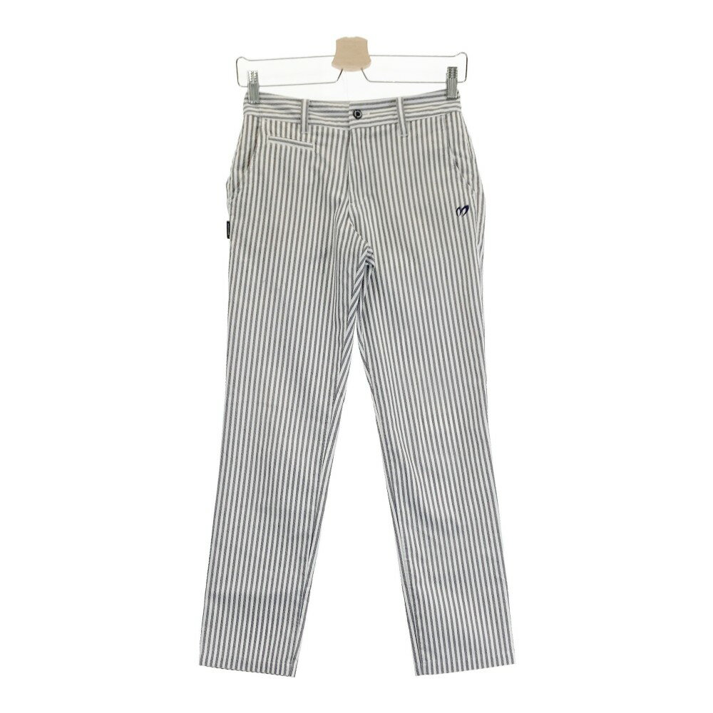 MASTER BUNNY EDITION マスターバニーエディション ストレッチパンツ シアサッカー ストライプ柄 グレー系 00 【中古】ゴルフウェア レディース