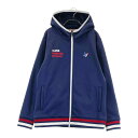 CLUNK クランク ; 裏起毛 スウェット ジップパーカー ネイビー系 XL 【中古】ゴルフウェア レディース|詳細画像