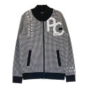 PEARLY GATES パーリーゲイツ ニットジャケット 千鳥柄 ネイビー系 0 【中古】ゴルフウェア レディース