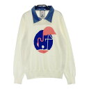 JUN&ROPE ジュン アンド ロペ 襟付 ニット セーター ホワイト系 L 【中古】ゴルフウェア レディース