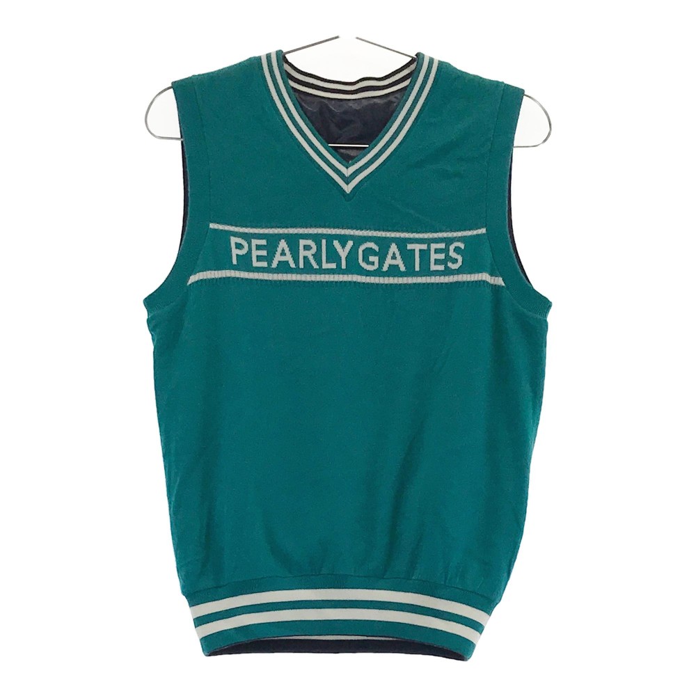 PEARLY GATES パーリーゲイツ リバーシブルベスト グリーン系 0 【中古】ゴルフウェア レディース