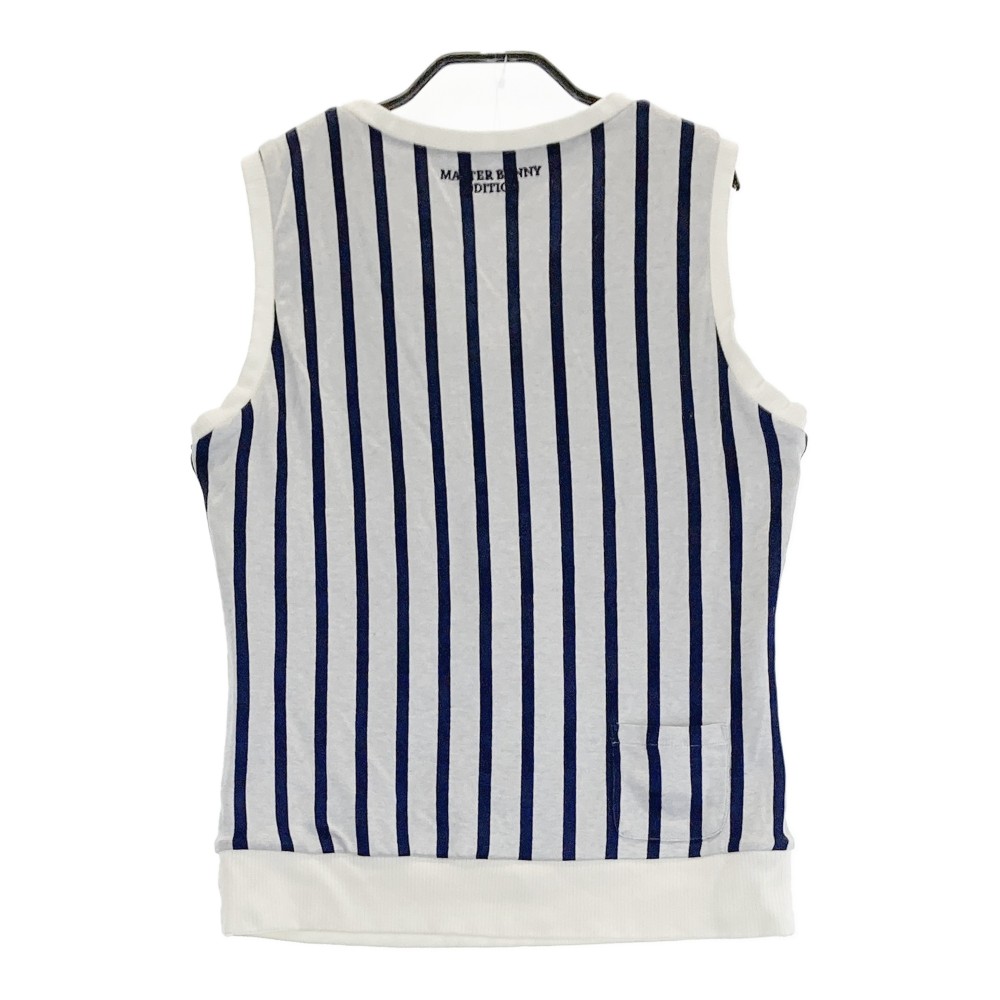 MASTER BUNNY EDITION マスターバニーエディション リバーシブル ベスト ストライプ柄 グレー系 1 【中古】ゴルフウェア レディース