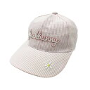 JACK BUNNY ジャックバニー キャップ ストライプ柄 ピンク系 FR 【中古】ゴルフウェア