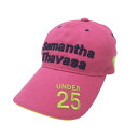 SAMANTHA THAVASA サマンサタバサ UNDER 25 キャップ ピンク系 F 【中古】ゴルフウェア