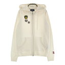 PEARLY GATES パーリーゲイツ ニットジップパーカー ニコちゃん ホワイト系 1 【中古】ゴルフウェア レディース