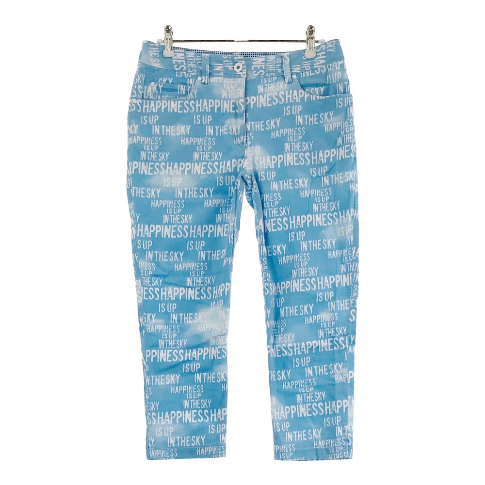 CALLAWAY キャロウェイ クロップドパンツ 総柄 ブルー系 M 【中古】ゴルフウェア レディース