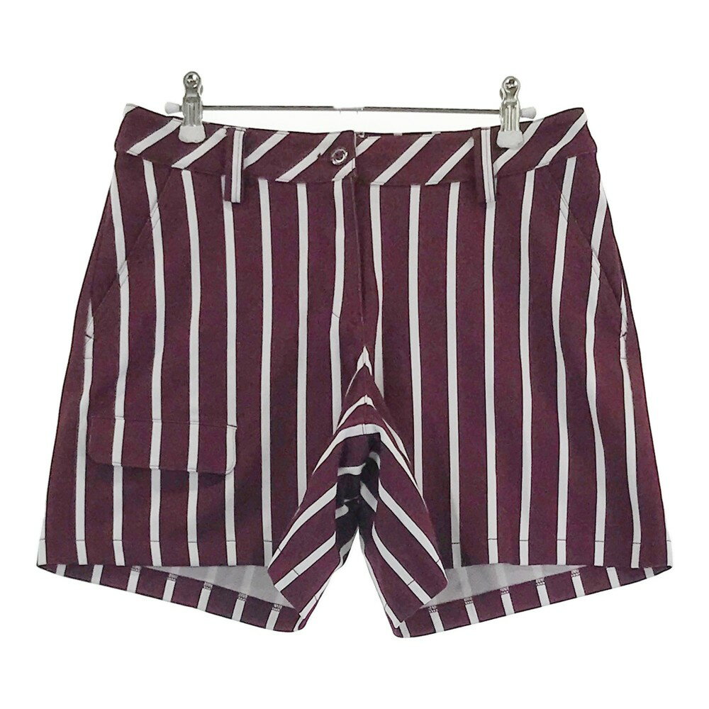 MUNSING WEAR マンシングウェア ショートパンツ ストライプ柄 ブラウン系 11 【中古】ゴルフウェア レディース