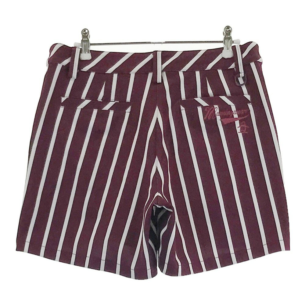 MUNSING WEAR マンシングウェア ショートパンツ ストライプ柄 ブラウン系 11 【中古】ゴルフウェア レディース