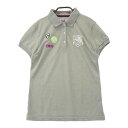 JACK BUNNY ジャックバニー 半袖ポロシャツ グレー系 1 【中古】ゴルフウェア レディース