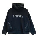 PING ピン 長袖パーカー ブラック系 L 【中古】ゴルフウェア レディース