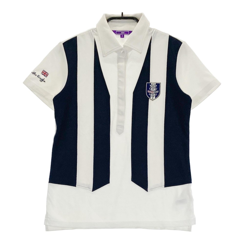 BEAMS GOLF ビームスゴルフ 半袖ポロシャツ ホワイト系 S 【中古】ゴルフウェア レディース