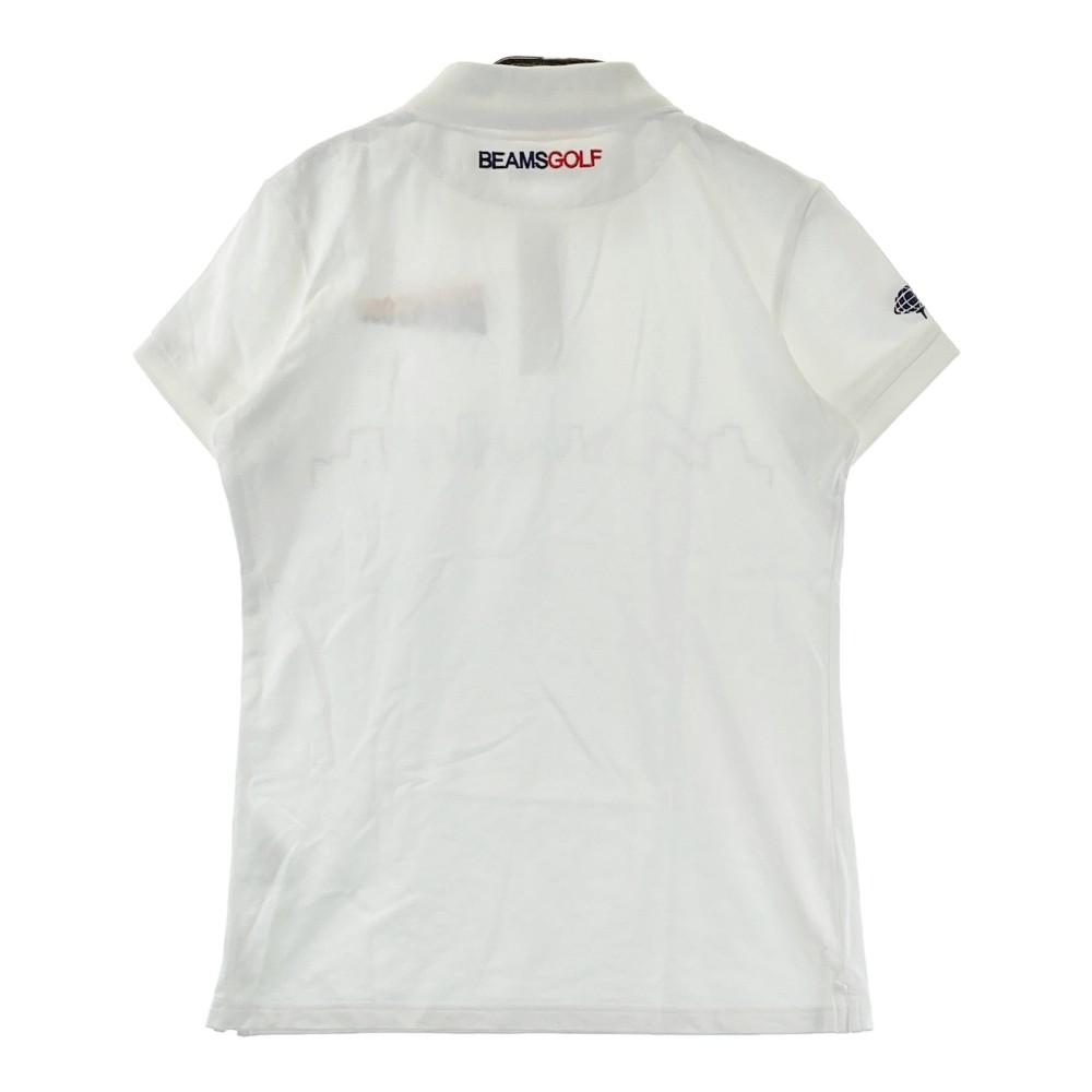 BEAMS GOLF ビームスゴルフ 半袖ポロシャツ ホワイト系 M 【中古】ゴルフウェア レディース