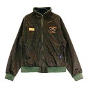 FILA GOLF フィラゴルフ ; 裏起毛 ジップジャケット 総柄 カーキ系 M 【中古】ゴルフウェア レディース
