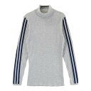 ADIDAS GOLF アディダスゴルフ タートルネック 長袖 ニットセーター グレー系 L 【中古】ゴルフウェア レディース