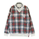 ADMIRAL アドミラル インナー付きプルオーバー チェック ホワイト系 S 【中古】ゴルフウェア レディース