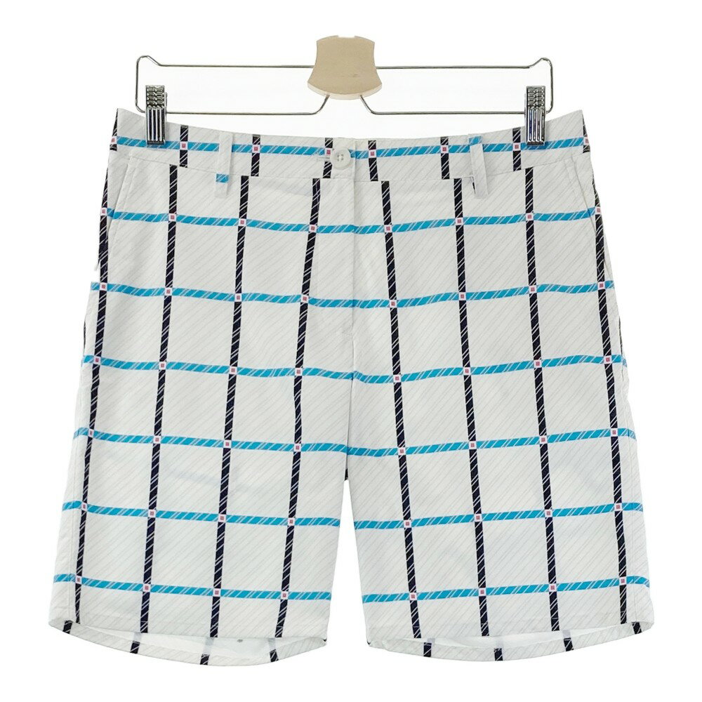 SRIXON スリクソン ハーフパンツ 総柄 ホワイト系 LL 【中古】ゴルフウェア レディース