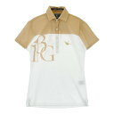 1PIU1UGUALE3 GOLF 半袖ポロシャツ バイカラー ベージュ系 1 【中古】ゴルフウェア レディース