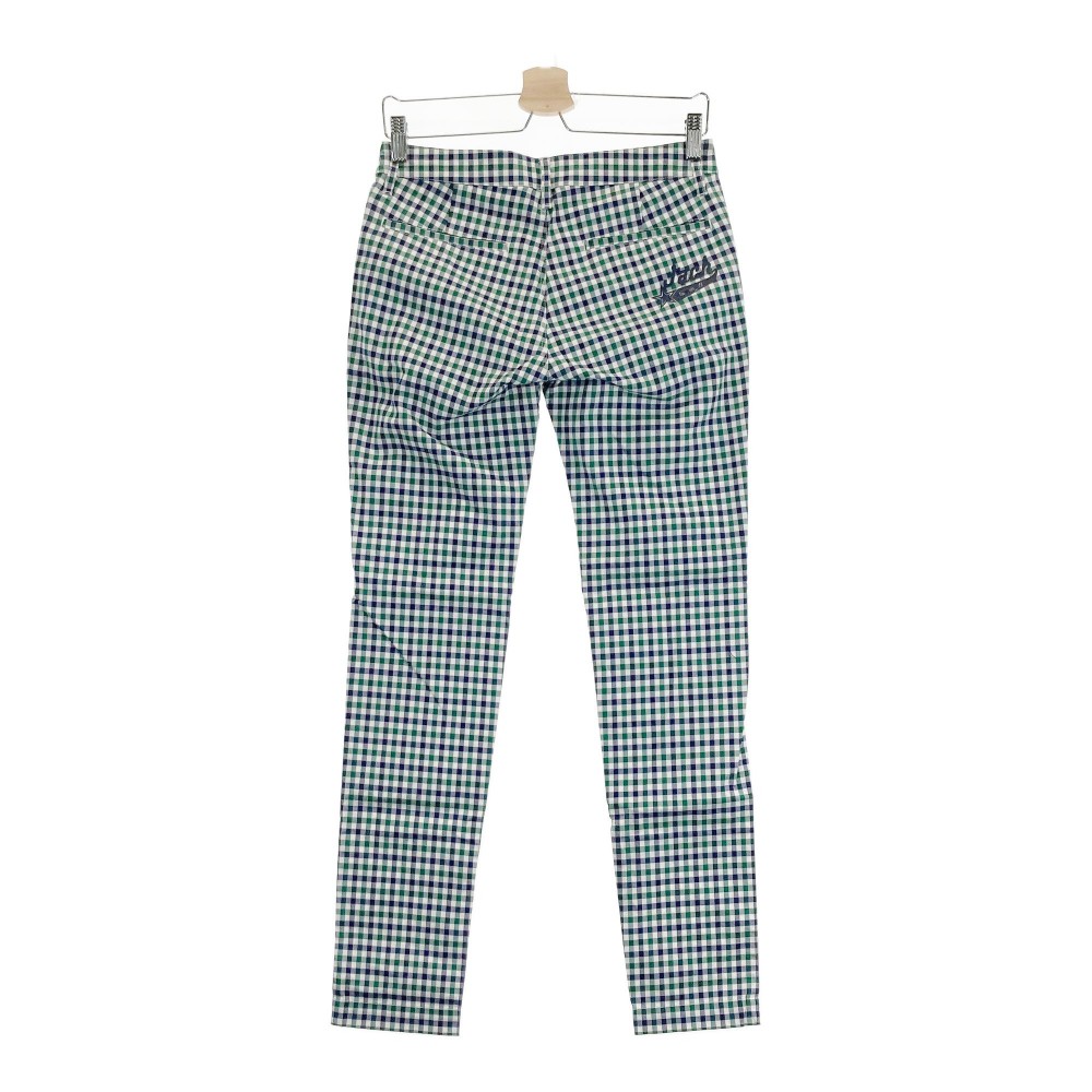 JACK BUNNY ジャックバニー パンツ チェック グリーン系 1 【中古】ゴルフウェア レディース