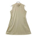 MUNSING WEAR マンシングウェア 2023年モデル モックネック ノースリーブワンピース ベージュ系 LL 【中古】ゴルフウェア レディース