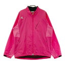 ADIDAS GOLF アディダスゴルフ 異素材切替 長袖ジャケット ピンク系 L 【中古】ゴルフウェア レディース