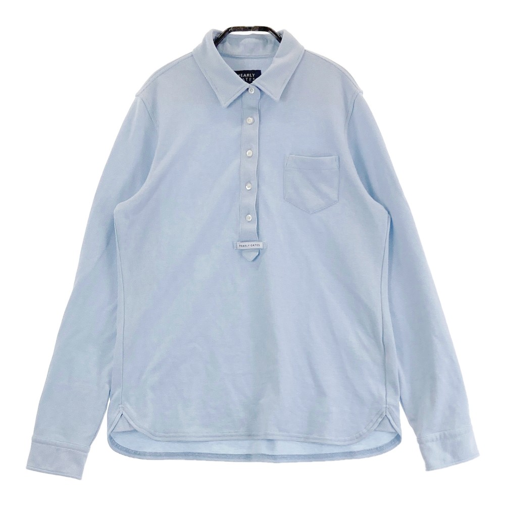 PEARLY GATES パーリーゲイツ 2023年 長袖ポロシャツ ブルー系 2 【中古】ゴルフウェア レディース
