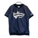JACK BUNNY ジャックバニー 半袖ブルゾン 裏メッシュジャケット ネイビー系 1 【中古】ゴルフウェア レディース