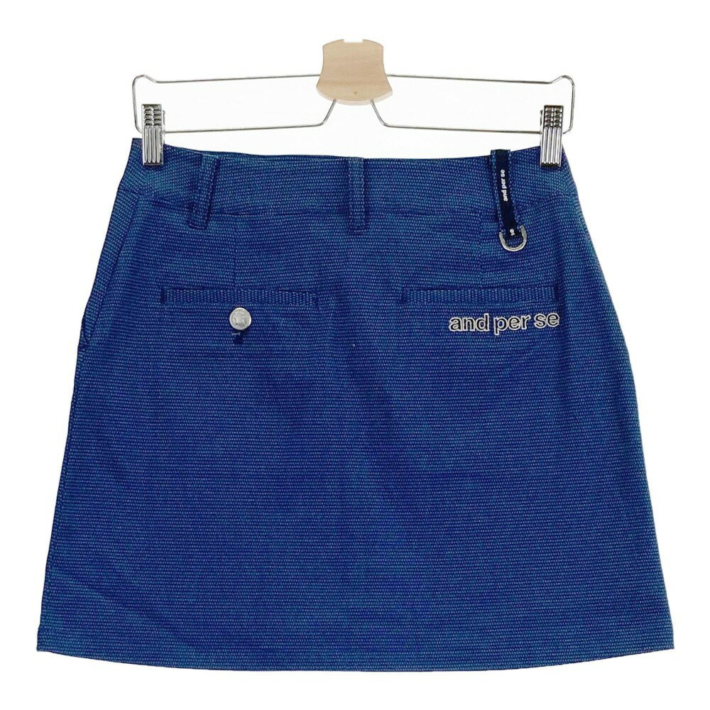 AND PER SE アンパスィ スカート ネイビー系 M 【中古】ゴルフウェア レディース