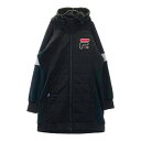 FILA GOLF フィラゴルフ 中綿 ロング丈 ジャケット ブラック系 LL 【中古】ゴルフウェア レディース