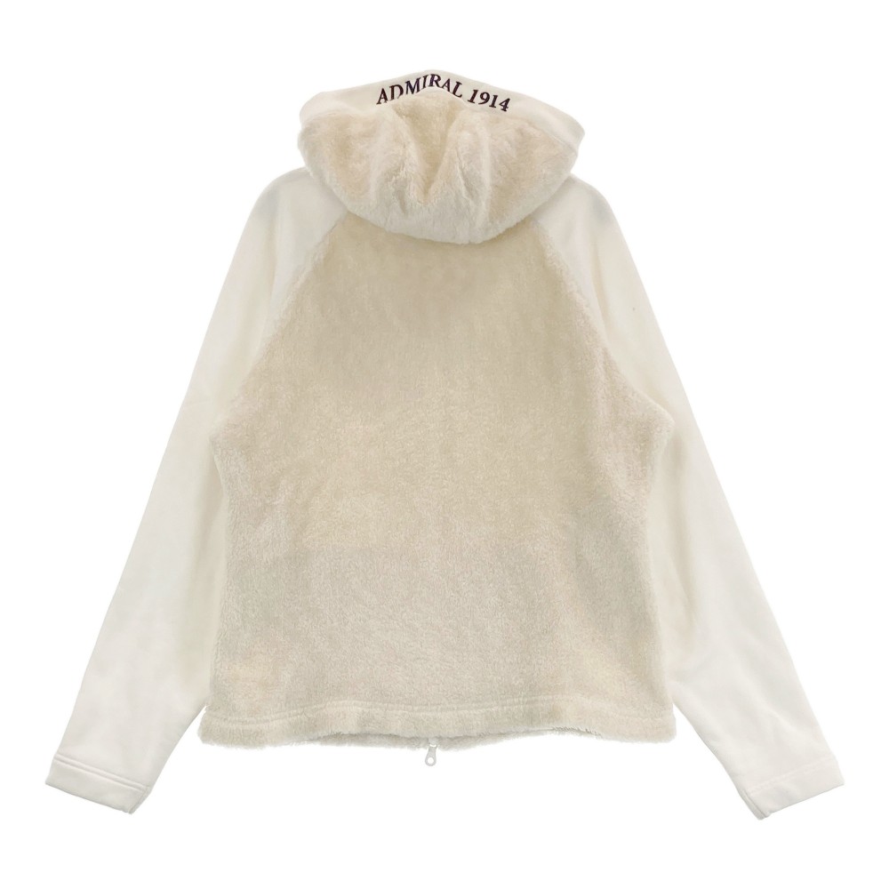 ADMIRAL アドミラル ボア切替 長袖ジャケット ホワイト系 M 【中古】ゴルフウェア レディース