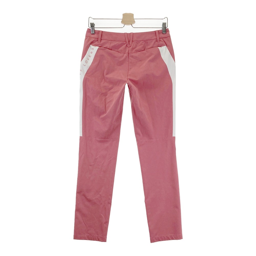 DESCENTE GOLF デサントゴルフ ストレッチパンツ ピンク系 M 【中古】ゴルフウェア レディース