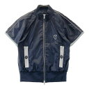 ZOY ゾーイ 半袖 ジップジャケット ネイビー系 M 【中古】ゴルフウェア レディース