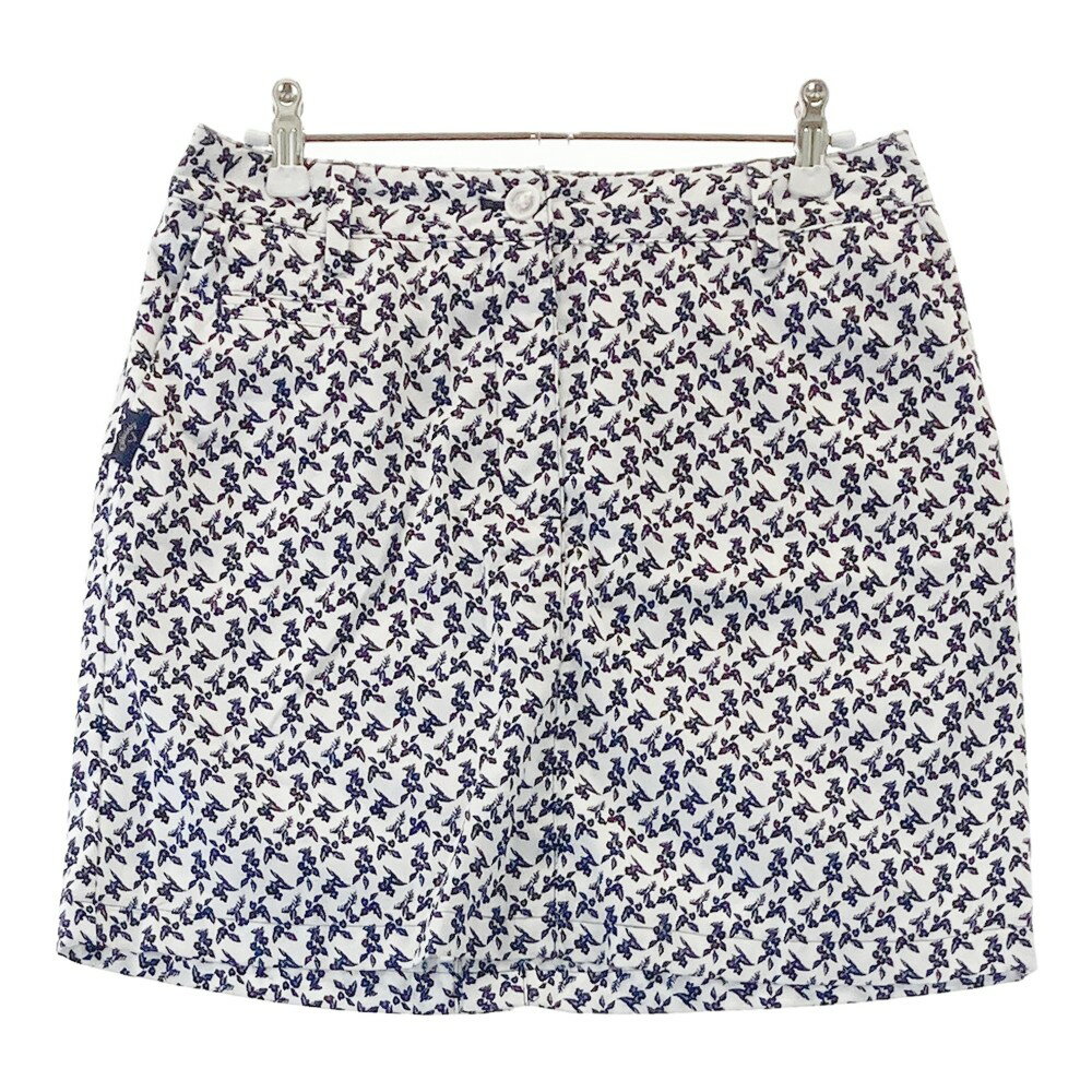 CALLAWAY キャロウェイ ストレッチスカート 総柄 ホワイト系 M 【中古】ゴルフウェア レディース