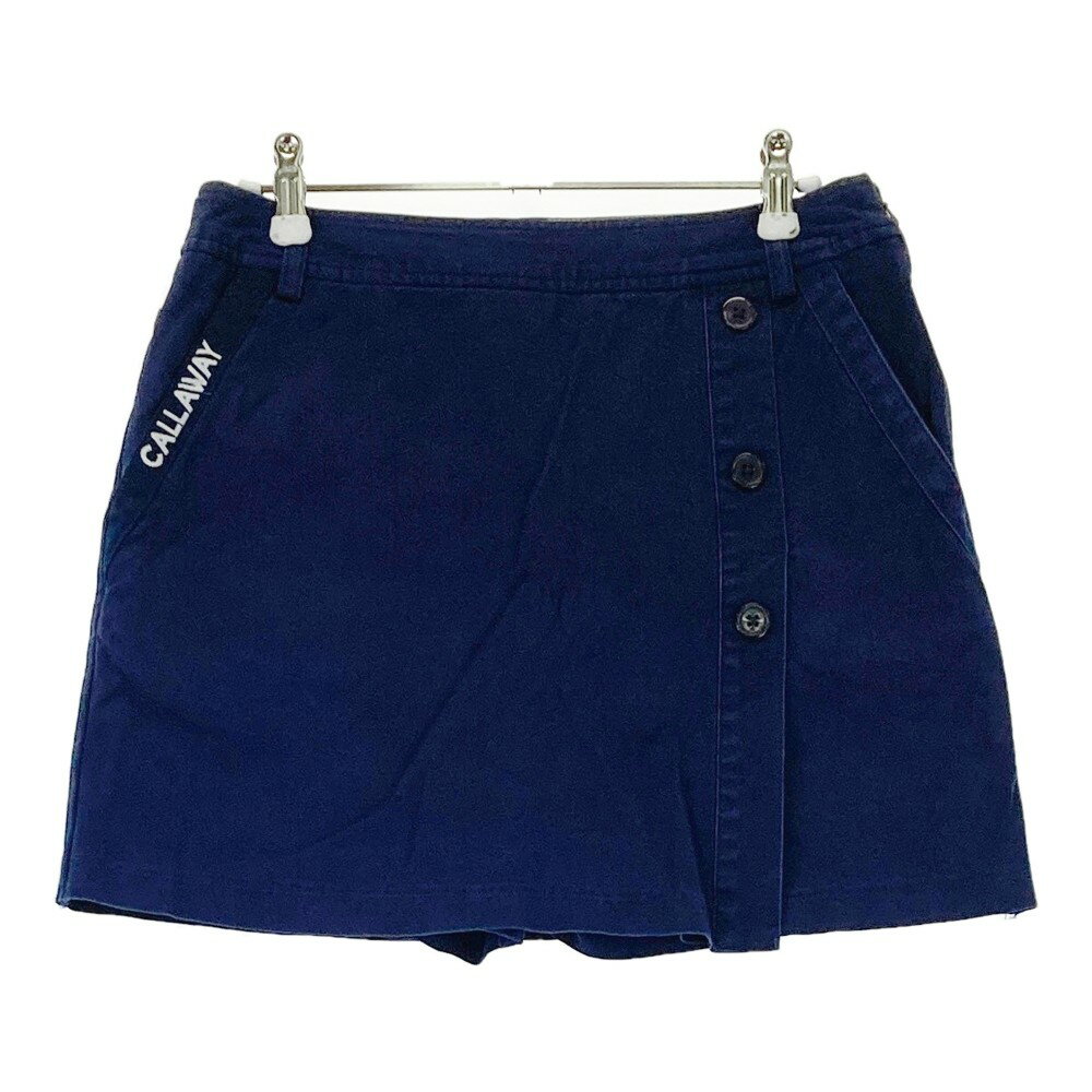CALLAWAY キャロウェイ インナー付き ストレッチスカート ネイビー系 M 【中古】ゴルフウェア レディース