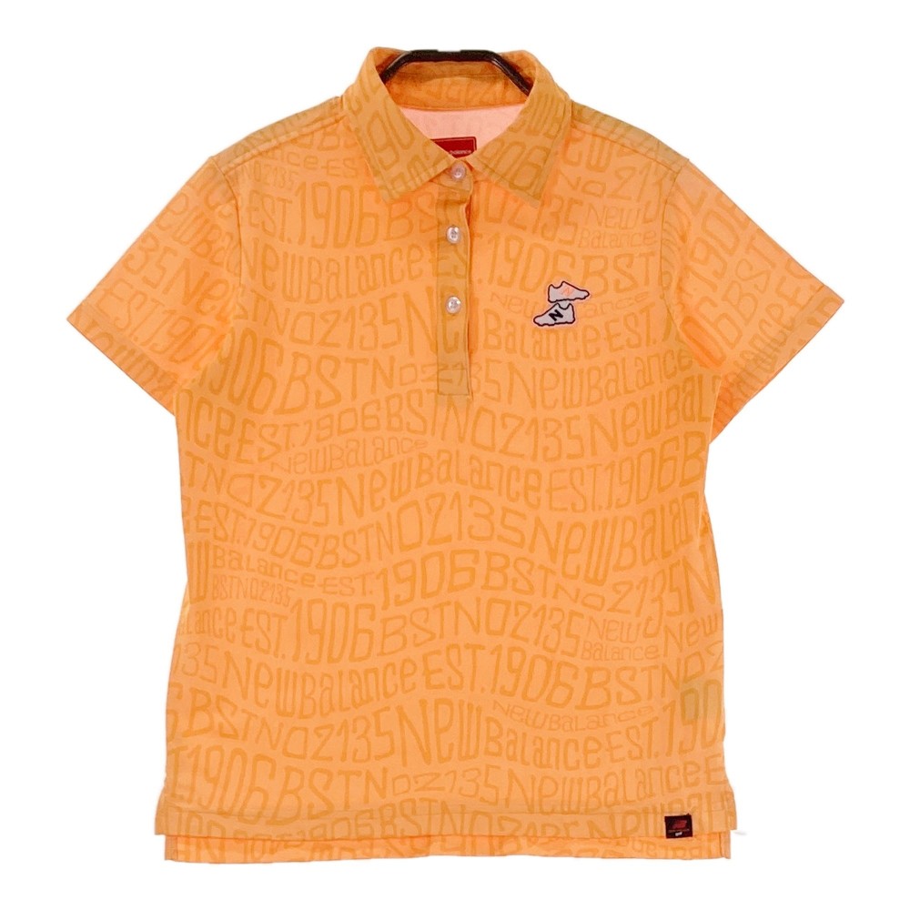NEW BALANCE GOLF ニューバランス 半袖ポロシャツ オレンジ系 1 【中古】ゴルフウェア レディース