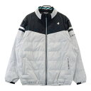 LE COQ GOLF ルコックゴルフ 2WAY 中綿ジャケット グレー系 3L 【中古】ゴルフウェア レディース