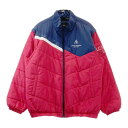 LE COQ GOLF ルコックゴルフ 2WAY 中綿ジャケット レッド系 3L 【中古】ゴルフウェア レディース
