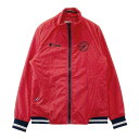 FILA GOLF フィラゴルフ 長袖 中綿ジャケット ロゴ柄 レッド系 L 【中古】ゴルフウェア レディース