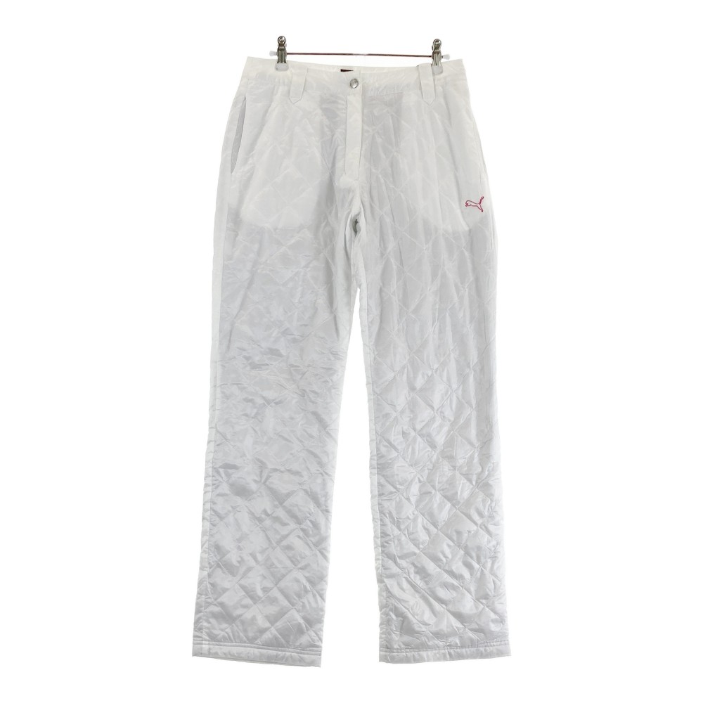 PUMA GOLF プーマゴルフ 中綿パンツ 蓄熱切替 ホワイト系 L 【中古】ゴルフウェア レディース