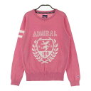ADMIRAL アドミラル 長袖ニットセーター ピンク系 L 【中古】ゴルフウェア レディース