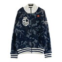 PEARLY GATES パーリーゲイツ ニットジャケット カモフラ グレー系 0 【中古】ゴルフウェア レディース