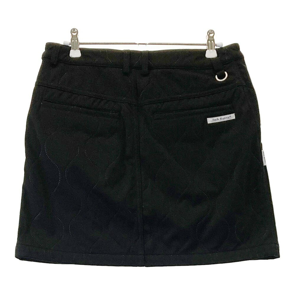 JACK BUNNY ジャックバニー 裏起毛 スカート ブラック系 1 【中古】ゴルフウェア レディース