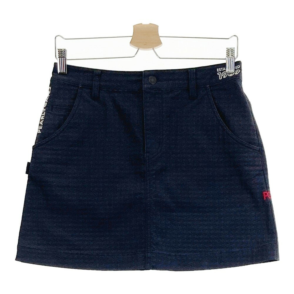 PEARLY GATES パーリーゲイツ ストレッチ スカート ネイビー系 1 【中古】ゴルフウェア レディース