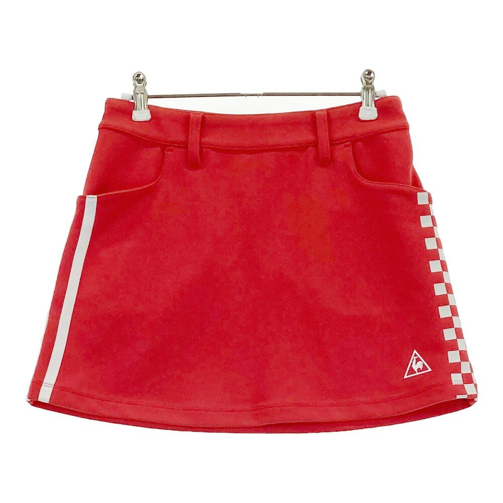 LE COQ GOLF ルコックゴルフ ストレッチスカート レッド系 7 【中古】ゴルフウェア レディース