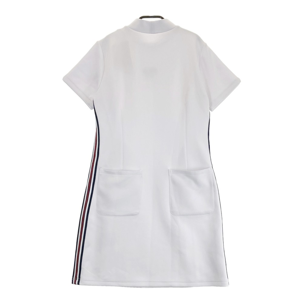FILA GOLF フィラゴルフ モックネック 半袖 ワンピース ホワイト系 L 【中古】ゴルフウェア レディース