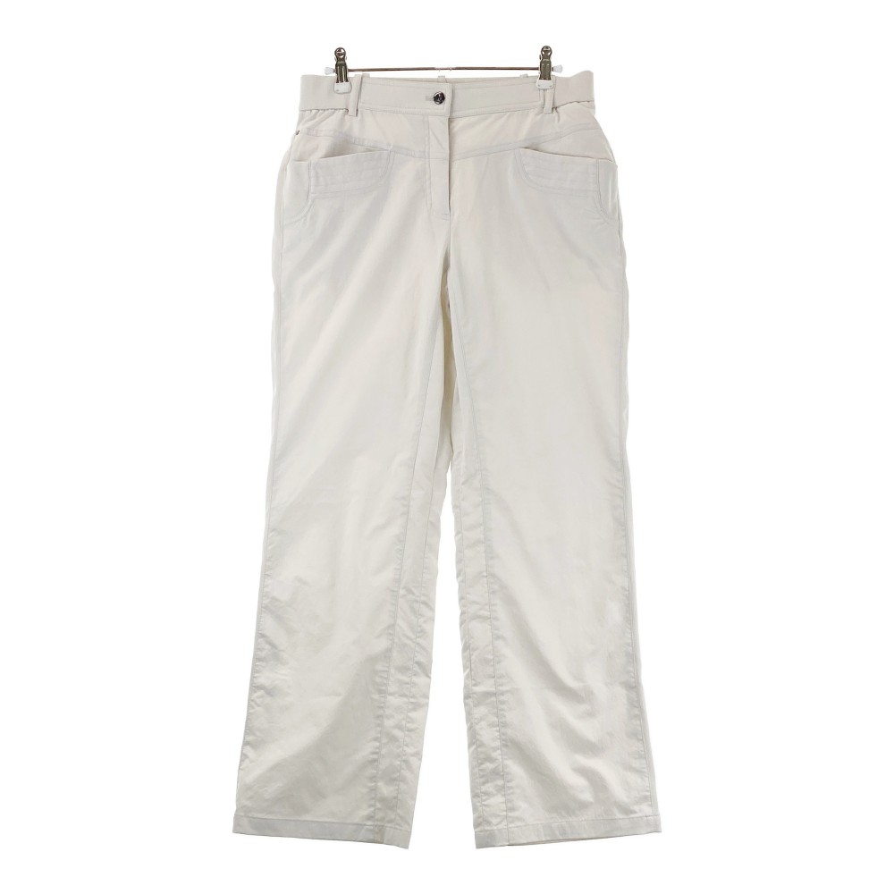 ADABAT アダバット ロングパンツ ホワイト系 40 【中古】ゴルフウェア レディース