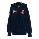 ADMIRAL アドミラル ニット ジップパーカー ネイビー系 L 【中古】ゴルフウェア レディース