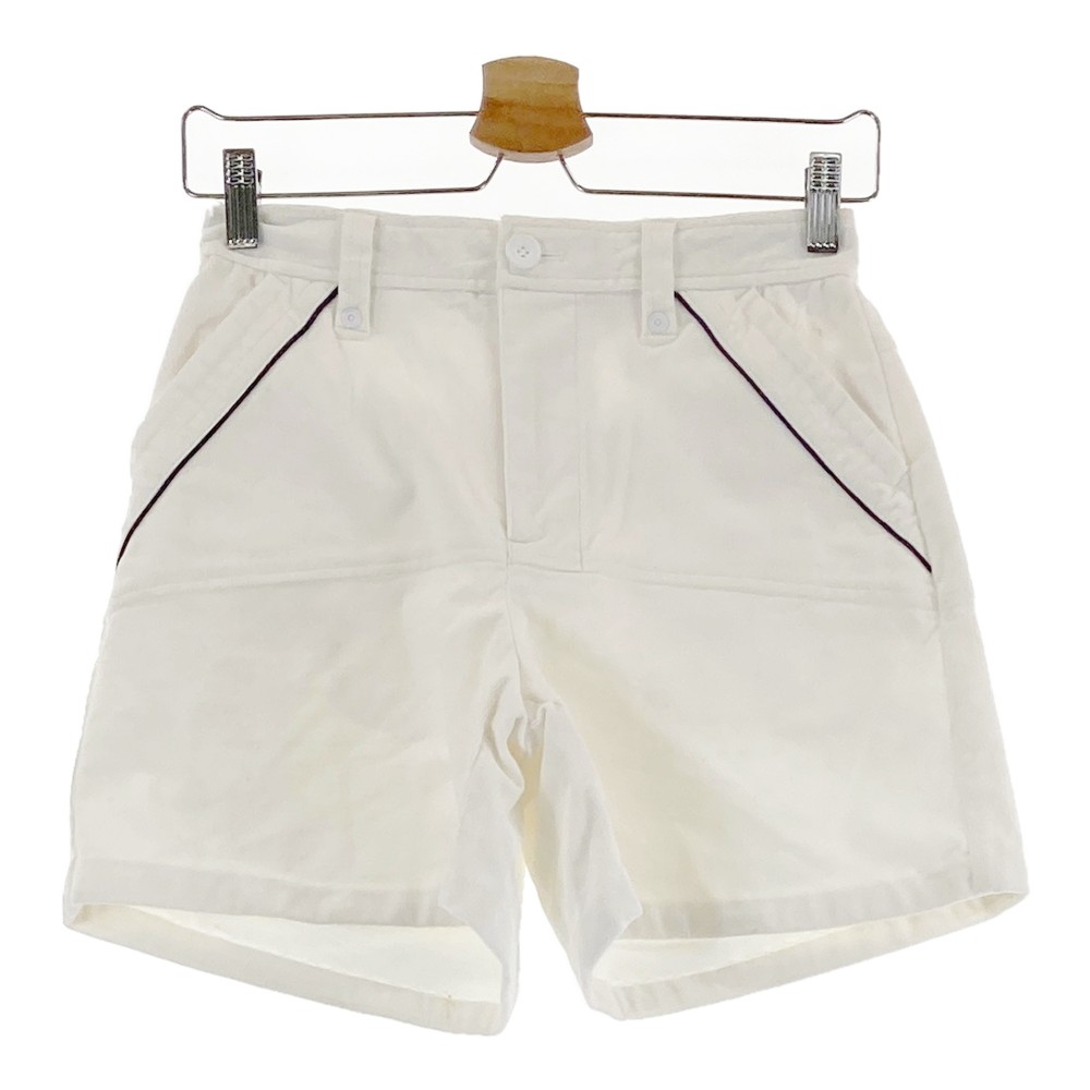 LE COQ GOLF ルコックゴルフ 2023年 コーデュロイ ショートパンツ ホワイト系 S 【中古】ゴルフウェア レディース