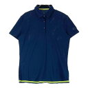 ADIDAS GOLF アディダスゴルフ FJ3847 半袖ポロシャツ ネイビー系 L 【中古】ゴルフウェア レディース